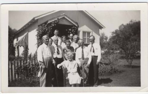 Austin Family Group Outside a House