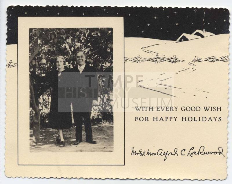 Mr.and Mrs. Alfred Lockwood with Christmas Card