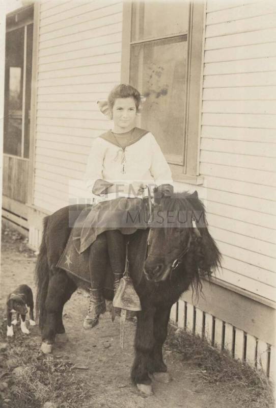 Marcia Elsie Austin on A Pony at 1035 Normal Ave.