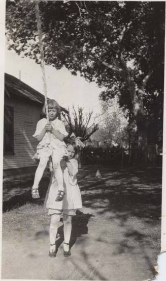 Virginia  Austin and Mary Toland On Rope Swing