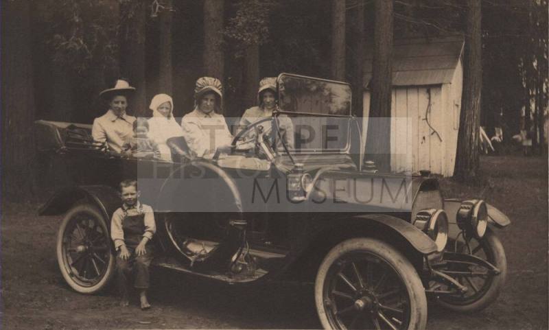 Bertrande Hendrix and Her New Car 1916