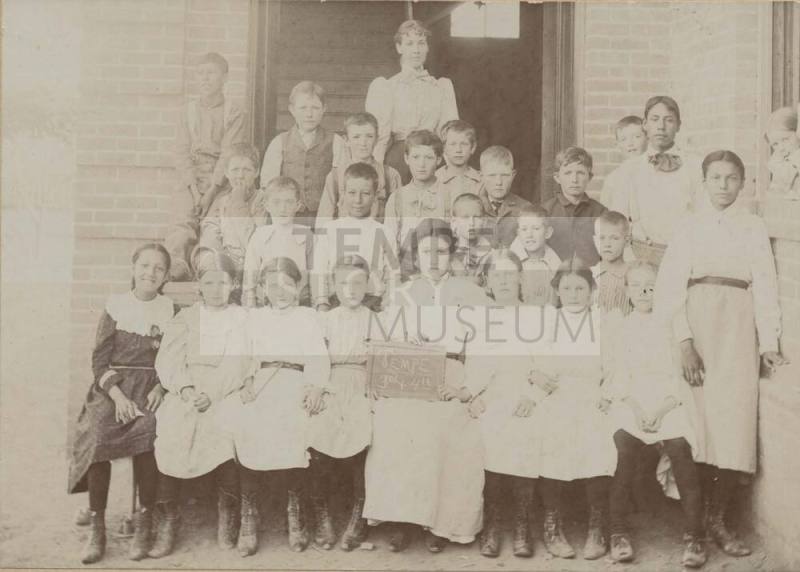 Georgia Hendrix with her Tempe Grammar School Group, Grades Three and Four 1898