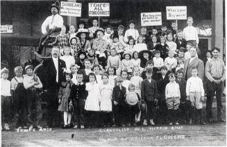 Evangelist W. L. Harris with Tempe Children