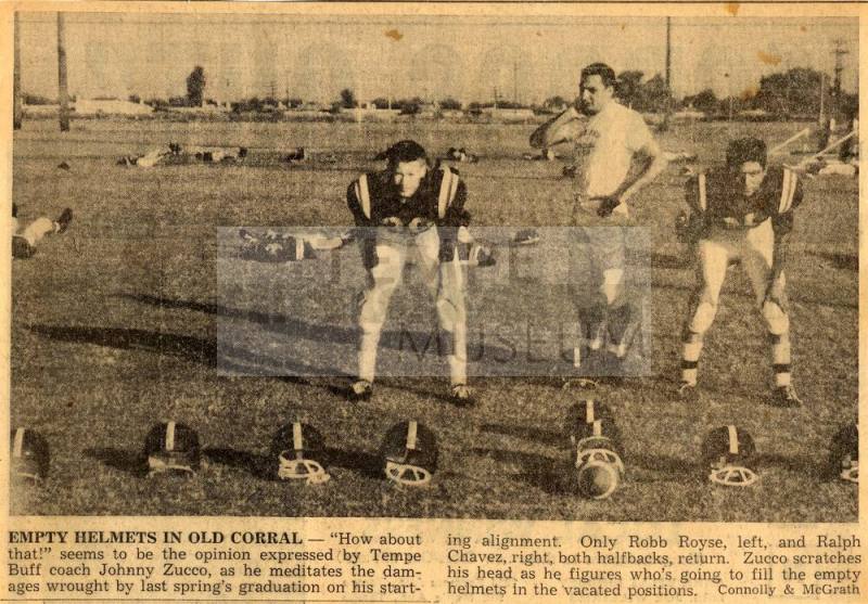 Newspaper Article "Empty Helmets on Old Corral"