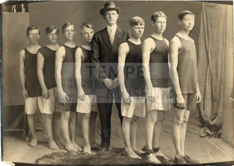Tempe Normal School Basketball Team Including Harold Austin