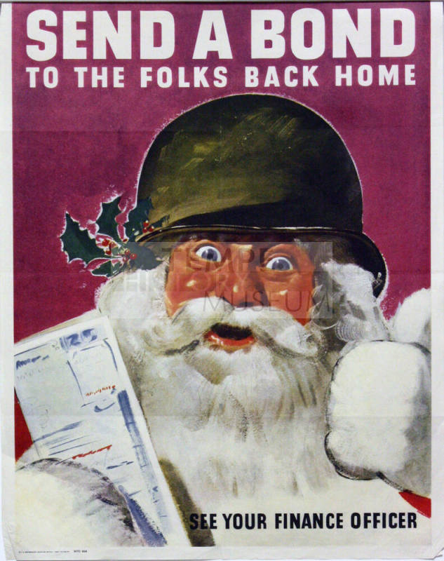 WW II Poster - Send A Bond to the Folks back Home