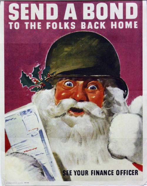 WW II Poster - Send A Bond to the Folks back Home