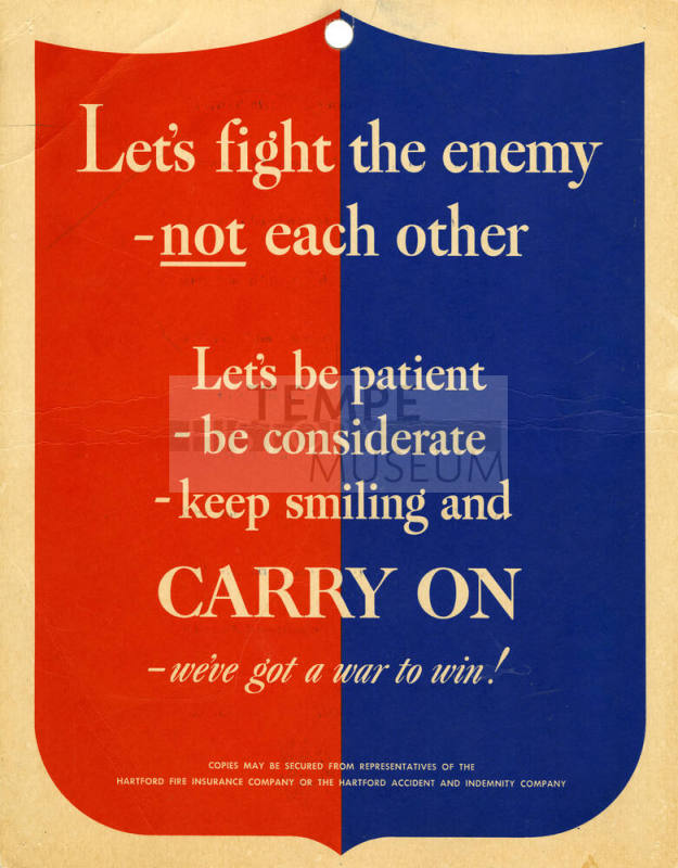 Let's Fight the Enemy - Not Each Other