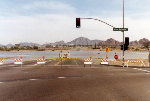 Salt River Flood at Rio Salado Facing North