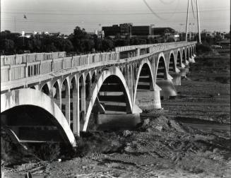 West Side of Ash Avenue Bridge with View of Pier 9 Settlement