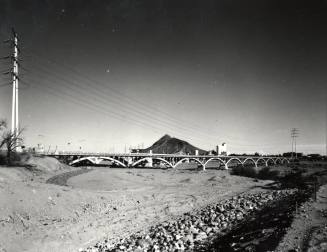 West Side of Ash Avenue Bridge with Tempe Butte