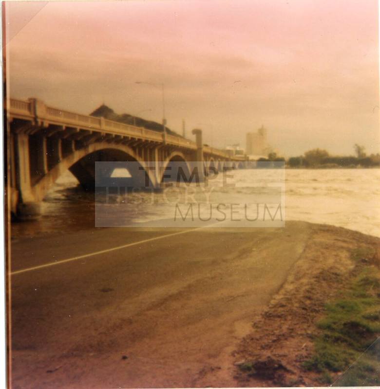 Salt River Flood with Mill Avenue Bridge