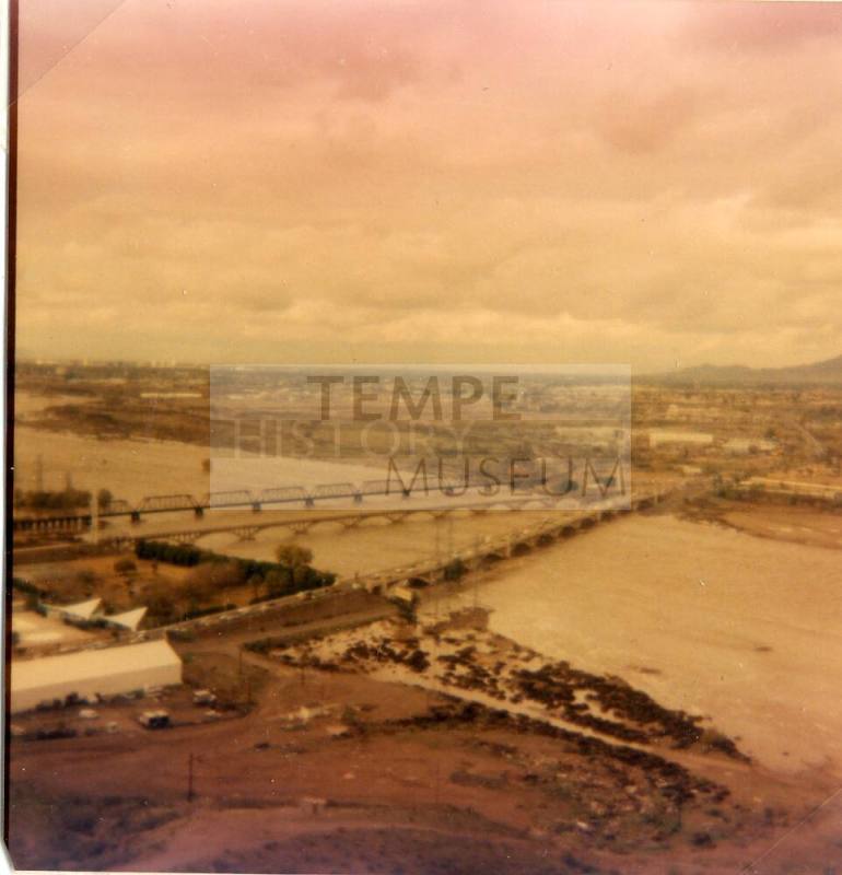 Salt River Flood From Tempe Butte