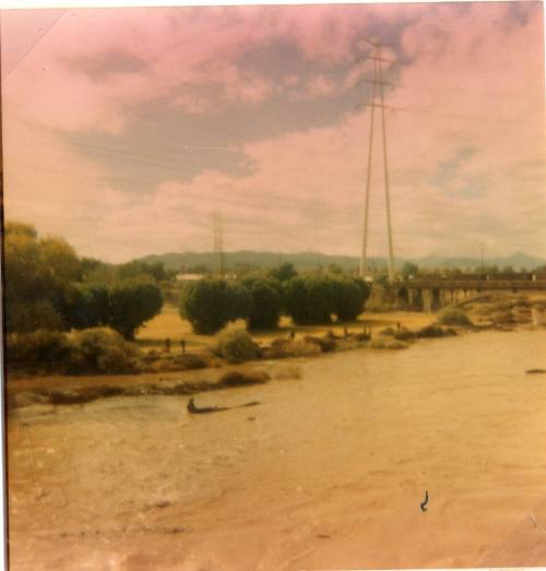Salt River Flood with Power Poles