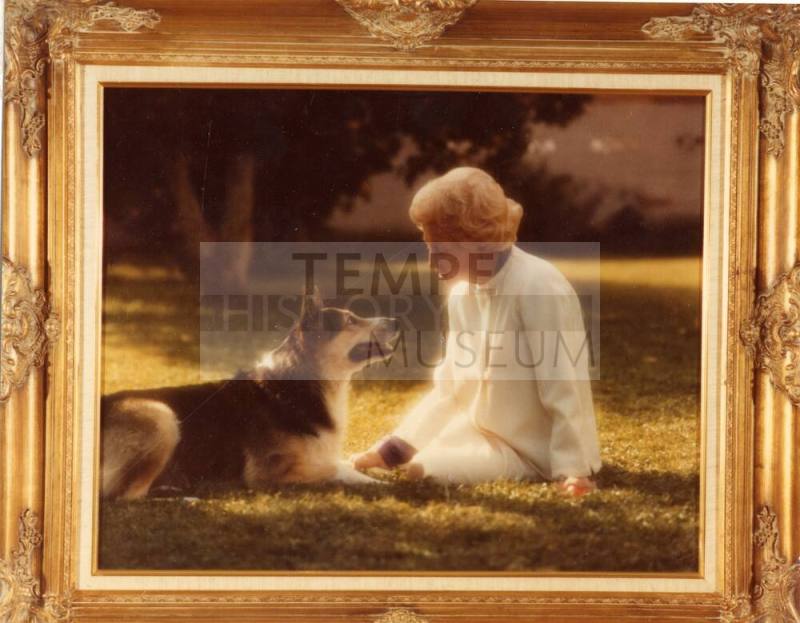 Olivia Birchett and Dog