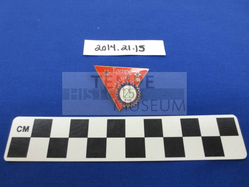 Lapel pin, Tempe Celebrating 125 Years
