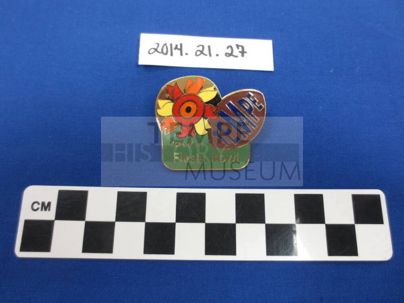 Lapel pin, Tempe: Home of the Fiesta Bowl