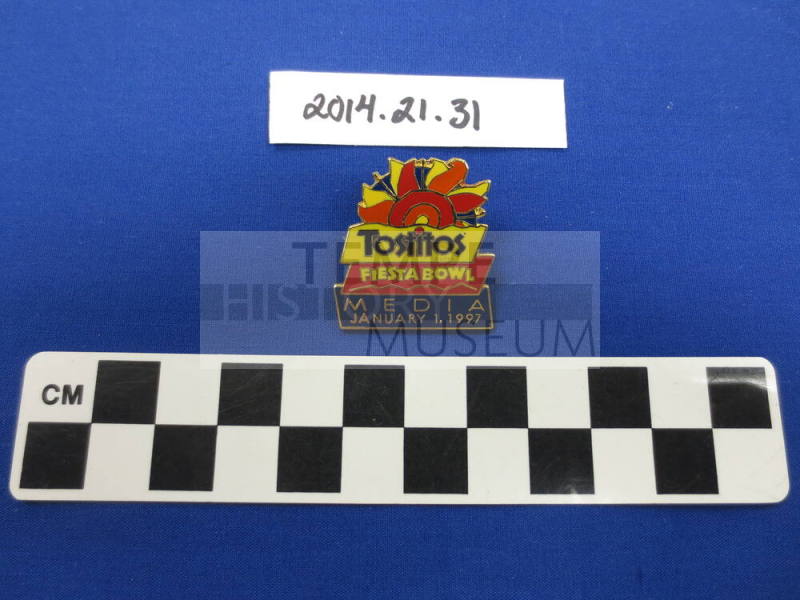 Lapel pin, Tostitos Fiesta Bowl Media 1997