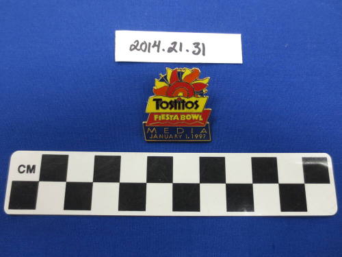 Lapel pin, Tostitos Fiesta Bowl Media 1997