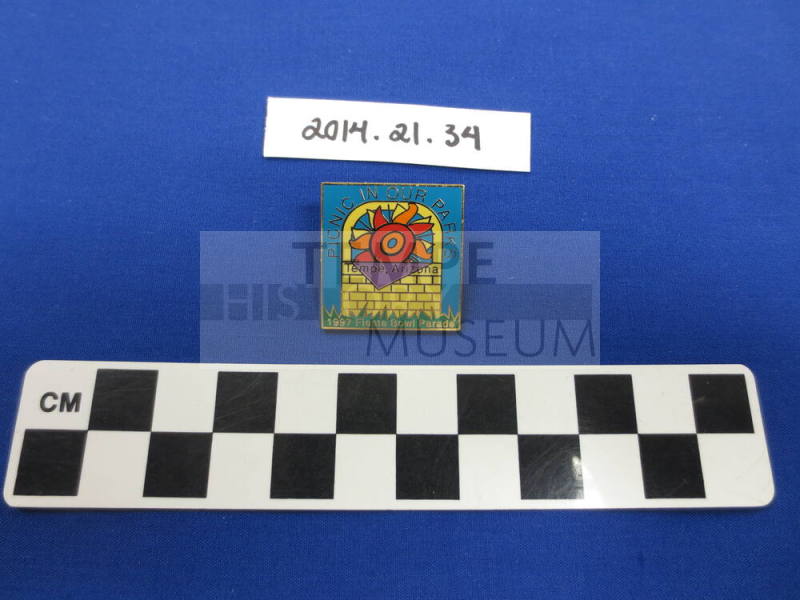 Lapel pin, Picnic in Our Parks 1997 Fiesta Bowl Parade