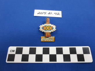 Lapel pin, 1996 Superbowl Coca-Cola