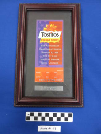 Framed 1996 Fiesta Bowl Ticket