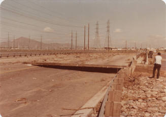 McClintock Bridge over Salt River Flood, March 1978