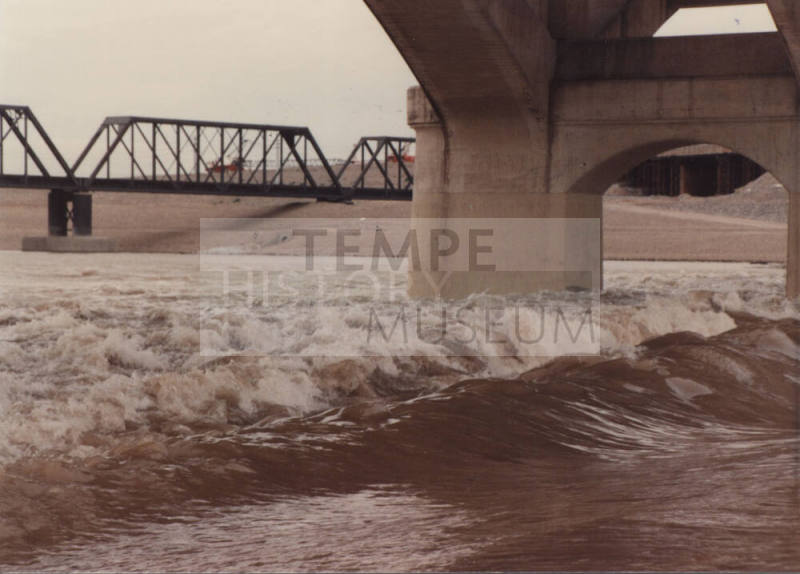 Mill Avenue Bridge at First Street, looking northwest, 1992