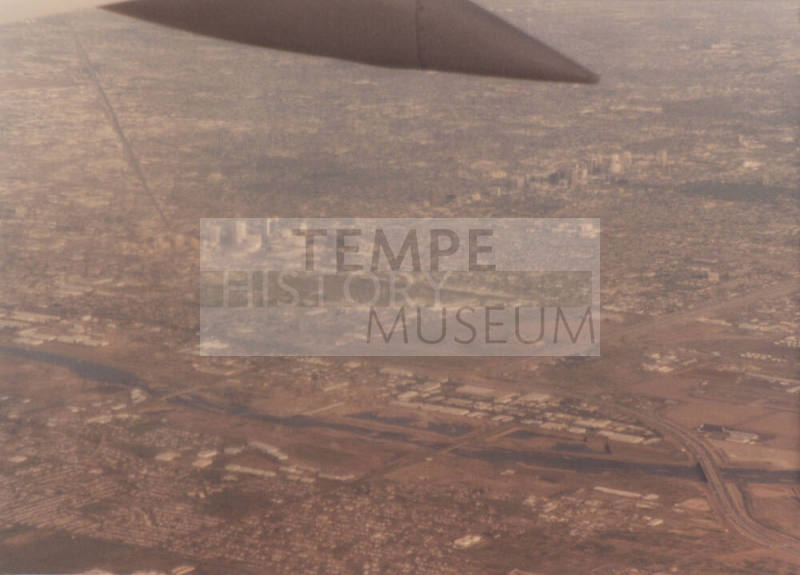 Aerial View of the Salt River and Phoenix, 1992