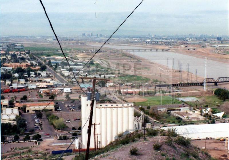 Railroad Bridge from Hayden Butte, 1992