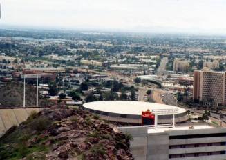 ASU basketball stadium from Hayden Butte, 1992