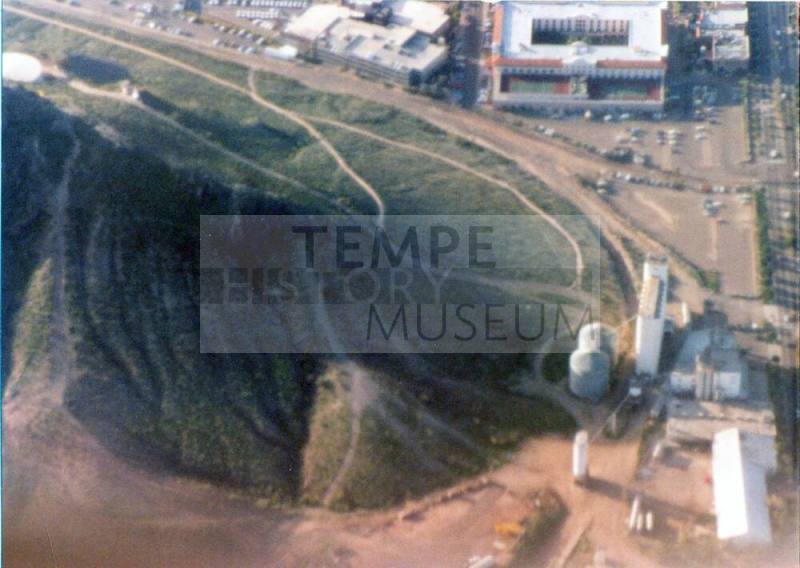 Aerial view of Hayden Butte and Hayden Flour Mill, 1992