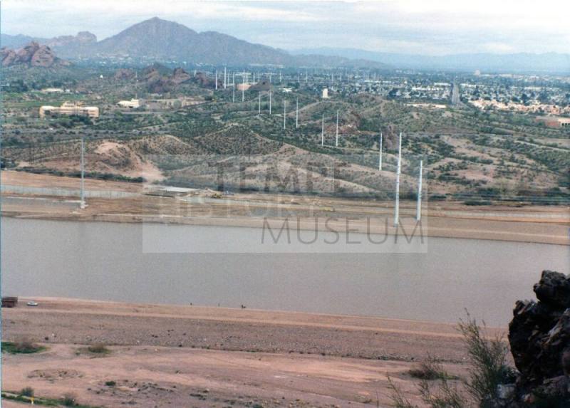 Salt River and Camelback Mountain from Hayden Butte, 1992