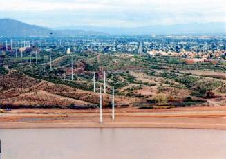 Salt River and Papago Park from Hayden Butte, 1992