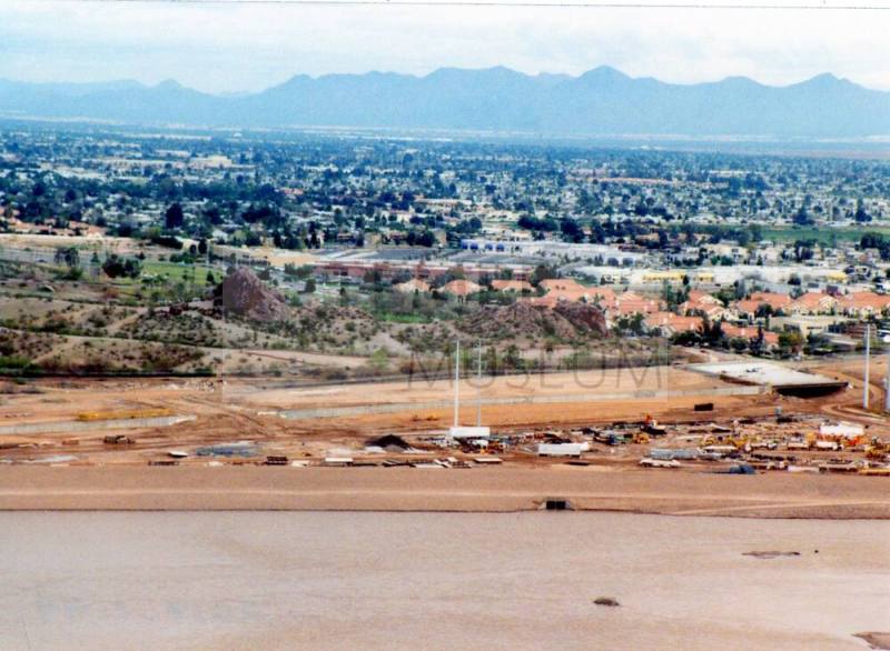 Salt River and Scottsdale from Hayden Butte, 1992
