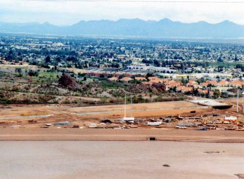 Salt River and Scottsdale from Hayden Butte, 1992