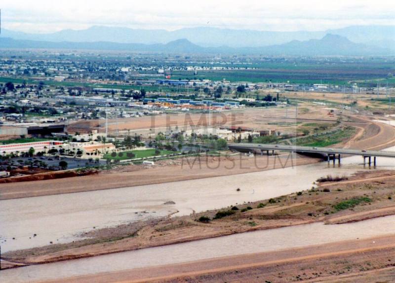 Salt River Looking Northeast from Hayden Butte, 1992