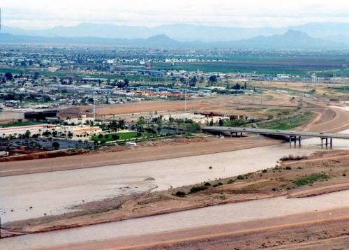Salt River Looking Northeast from Hayden Butte, 1992
