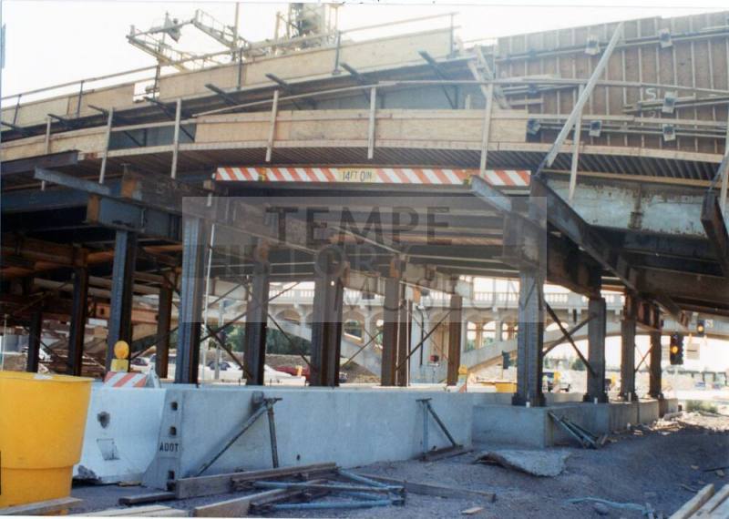 Construction on New Mill Avenue Bridge, 1992