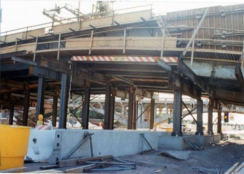 Construction on New Mill Avenue Bridge, 1992