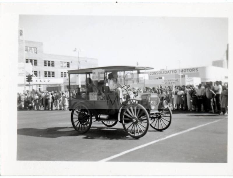 Pre-1920s Delivery Truck with Girl Scouts in Parade