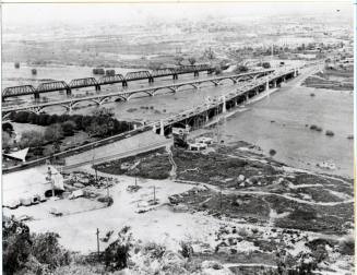View of Mill Avenue Bridges and Railroad Bridge