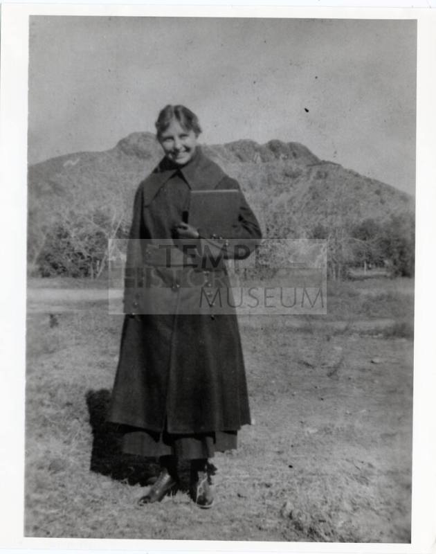 Woman Posed in Front of Hayden Butte