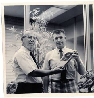 Two Men with Tempe Chamber of Commerce Presentation Plaque