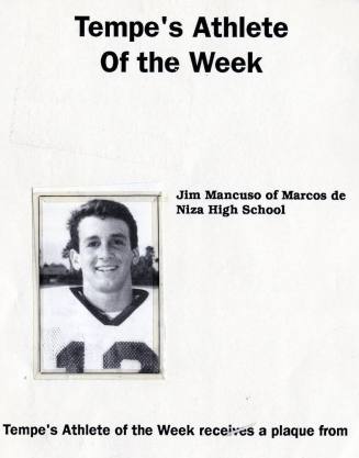 Jim Mancuso, Marcos de Niza