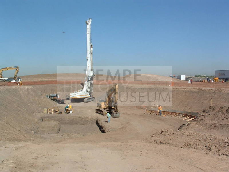 Tempe Center for the Arts construction photograph- Digging the Foundation