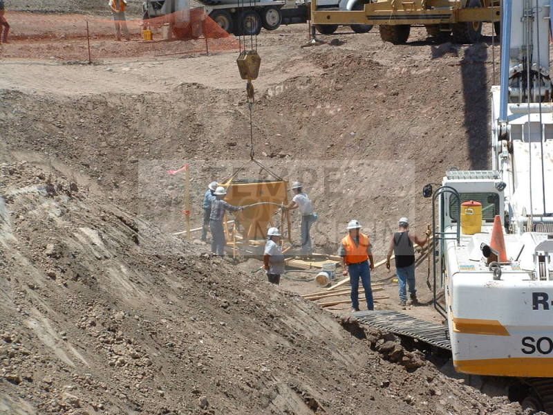 Tempe Center for the Arts construction photograph- Workings Pouring Concrete