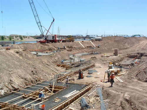Tempe Center for the Arts construction photograph- Constructing Foundation