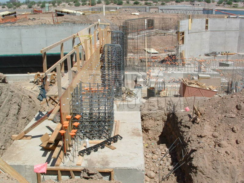 Tempe Center for the Arts construction photograph-Rebar Reinforcement Structures