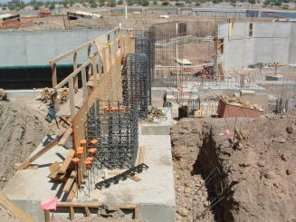 Tempe Center for the Arts construction photograph-Rebar Reinforcement Structures